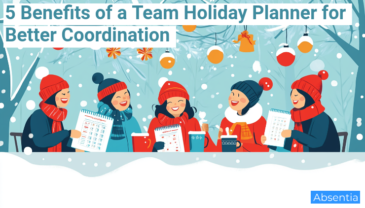 Team holiday planner illustration