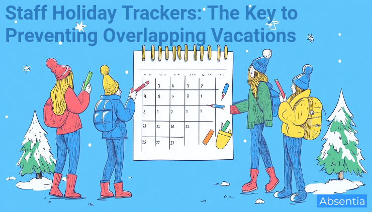 Staff holiday trackers illustration